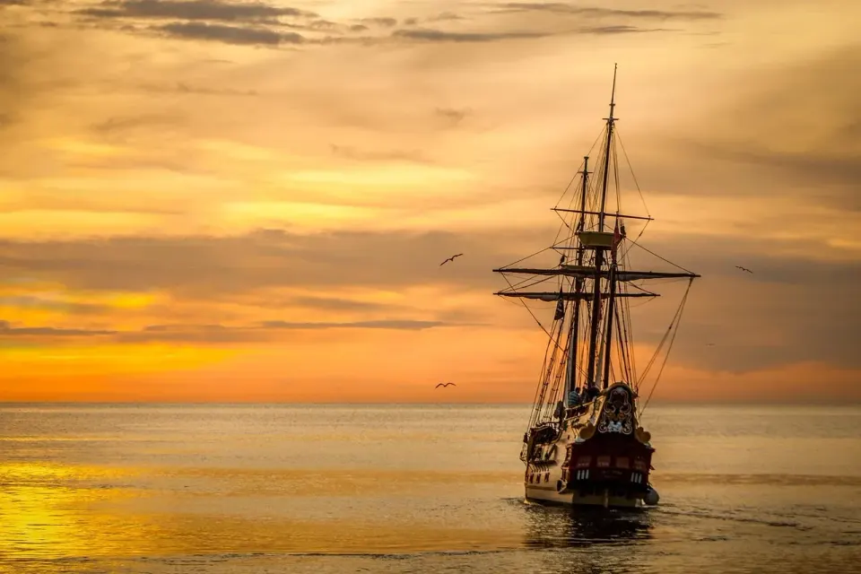 ship, sea, water, sight