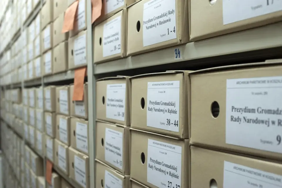 archive, boxes, shelf, folders