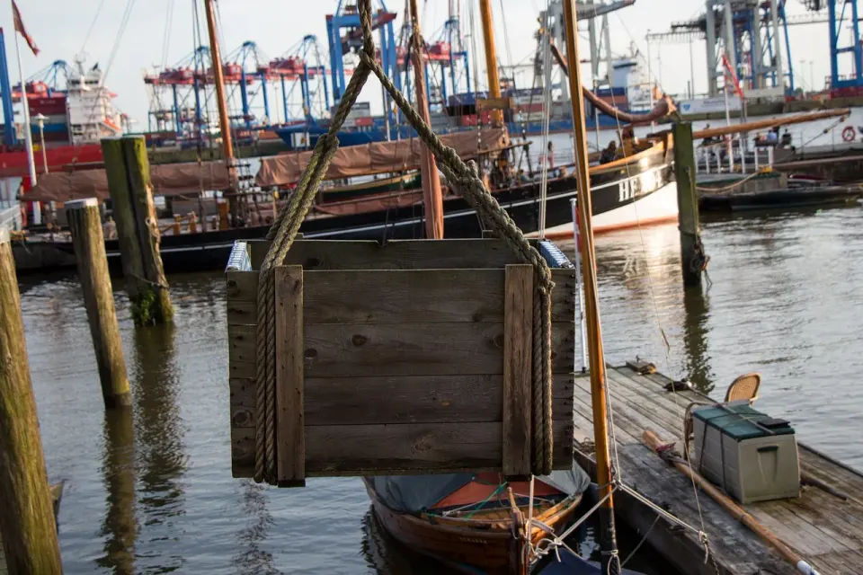 port, pier, cargo containers, crate