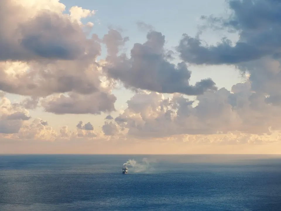 ship, sea, water, sight