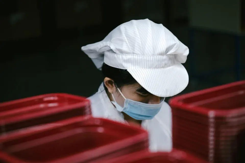 worker, woman, mask, face mask